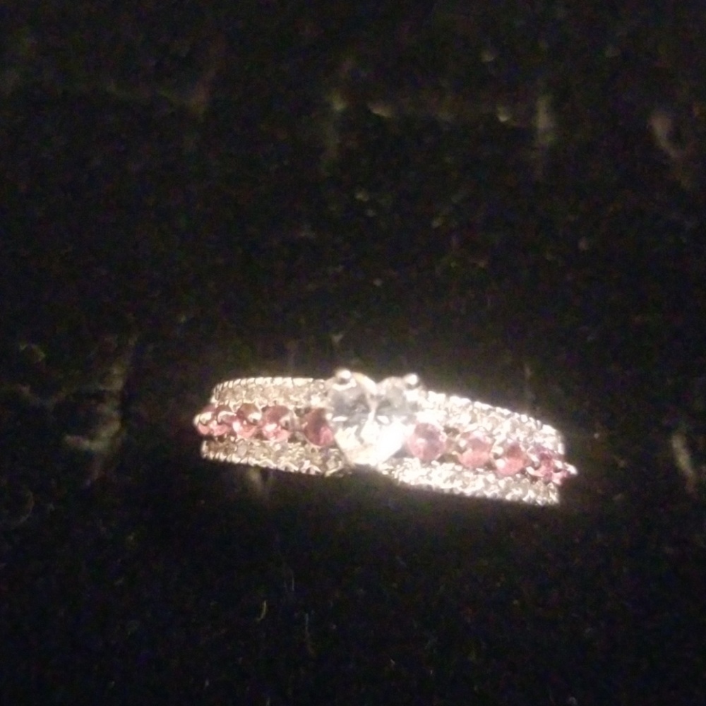 Pink heart ring
